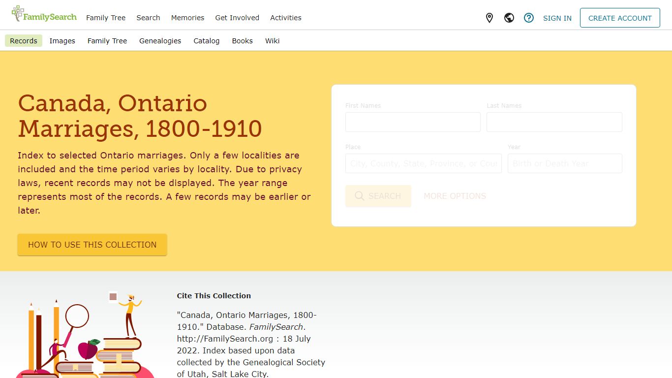 Canada, Ontario Marriages, 1800-1910 • FamilySearch