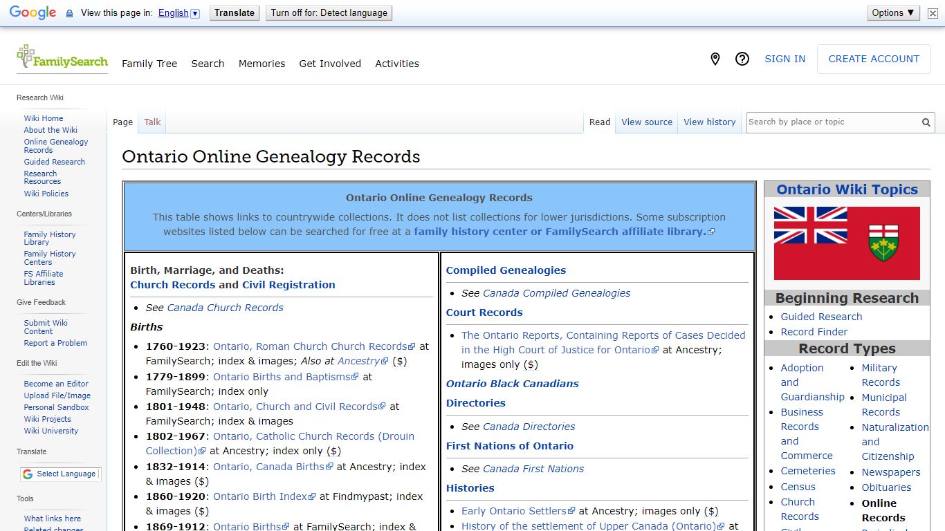 Ontario Online Genealogy Records • FamilySearch