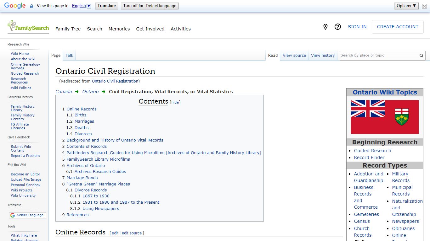 Ontario Civil Registration • FamilySearch